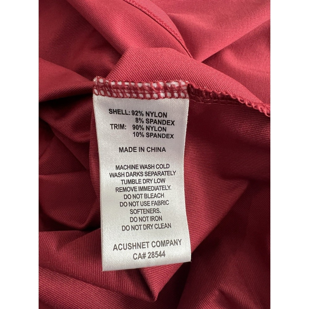 FootJoy FJ Men's Extra Large Burgundy Red Long Sleeve Mock Turtleneck Golf Shirt - Picture 7 of 8
